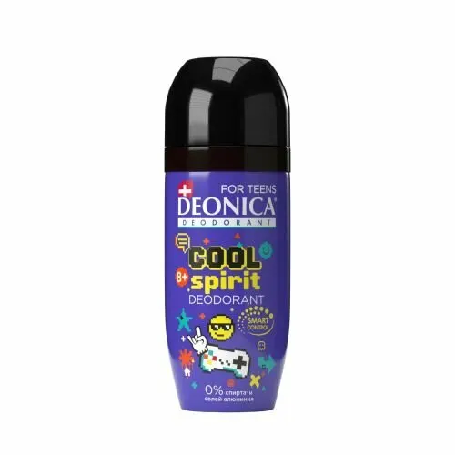 Арнест DEONICA FOR TEENS Детский дезодорант-ролик для мальчиков подростков Cool Spirit, 50 мл