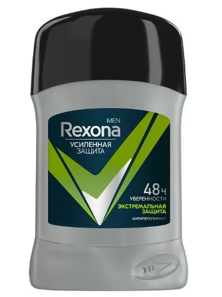 REXONA MEN антиперс-карандаш экстремальная защита 50МЛ — Антиперспирант-карандаш для мужчин - 50 мл, флакон-карандаш,
