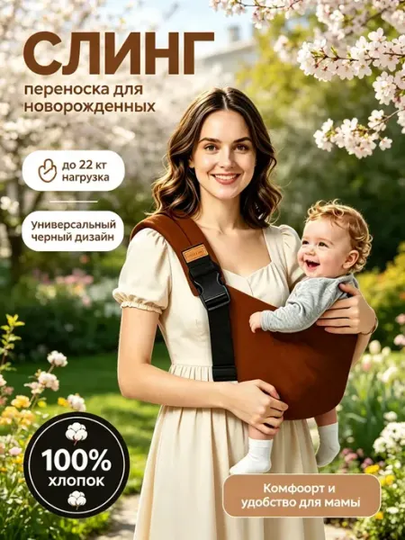 Рюкзак-типа "слинг" для новорожденных для прогулок и