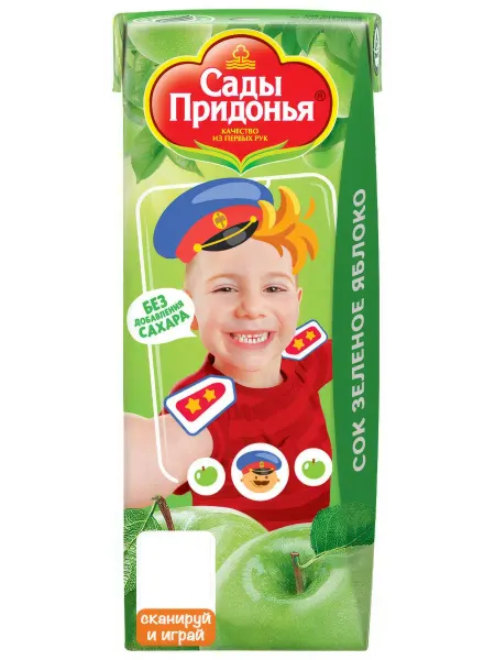 Сады Придонья Сок зеленое яблоко, 200мл