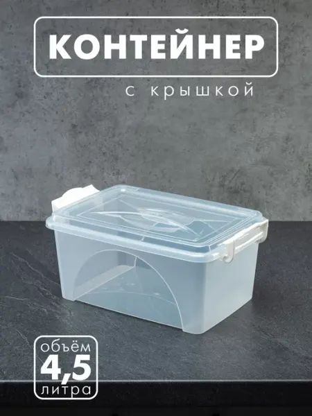 Контейнер для хранения с крышкой 4,5 л АЛЬТЕРНАТИВА