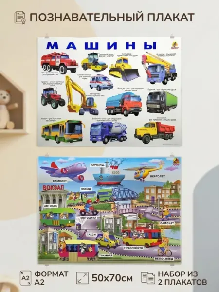 Плакаты Транспорт и Машины ЛИНГ