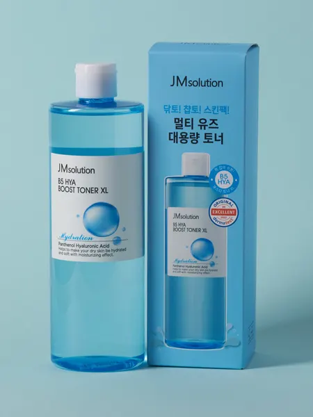 JMsolution Тонер для лица с витамином B5 увлажняющий и восстанавливающий B5 HYA Moisturizing Boost Toner XL, 500 мл