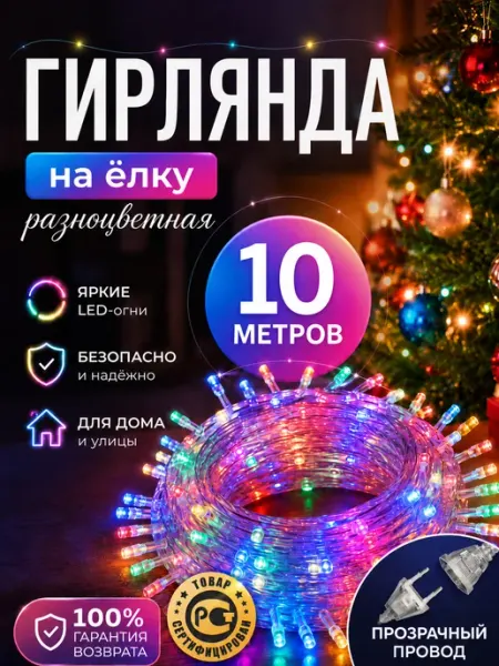Гирлянда новогодняя украшения и декорации новый год
