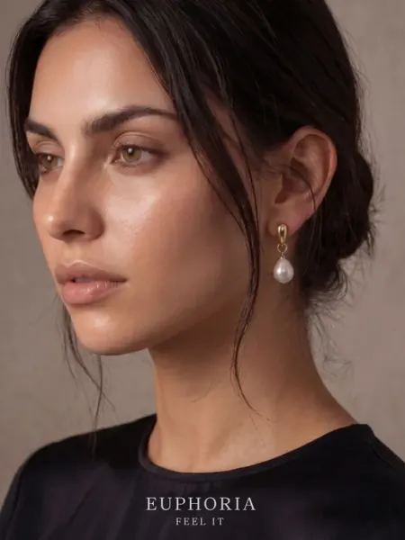 Серьги бижутерия золотистые висячие Euphoria Store