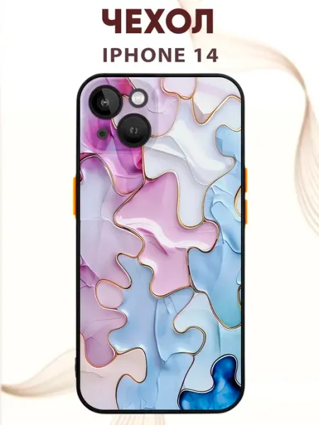 Чехол на IPHONE 14 с принтом пазл PRINTberries