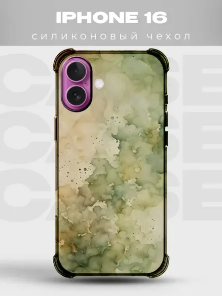 Чехол на iPhone 16 Тай-дай силиконовый PRINTberries