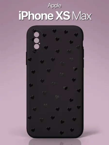 Чехол на iPhone XS Max с сердечками SCDesign