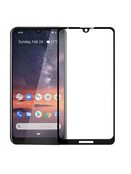Защитное стекло Nokia 3.2 черная рамка GlassPro