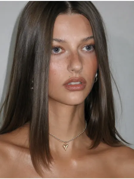 Efimero skin Чокер на шею из серебряных бусин с сердцем