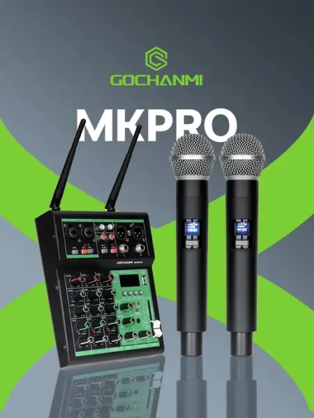 Микшер с двухканальным многофункциональным микрофоном и USB GOCHANMI