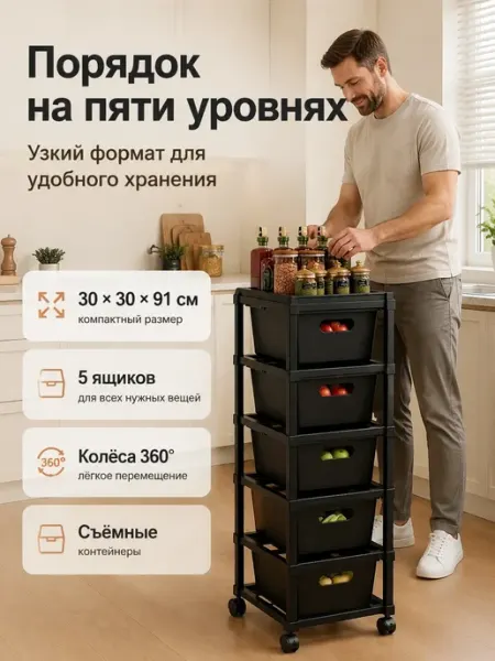 Этажерка с ящиками