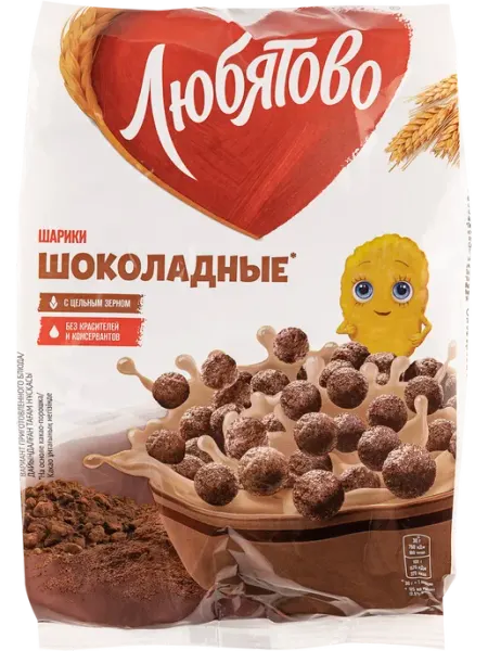 Готовый завтрак Любятово шоколадные шарики Келлогг Рус м у