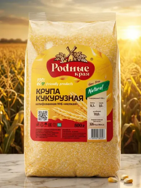 Кукурузная полента №6 800гр У каждого в душе Родные Края