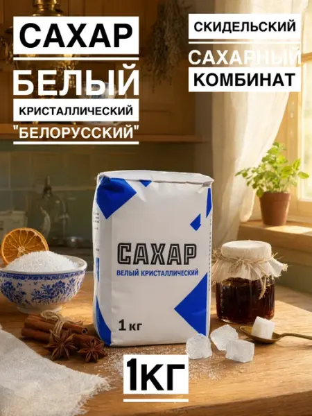 Сахар белый кристаллический "Белорусский" 1кг