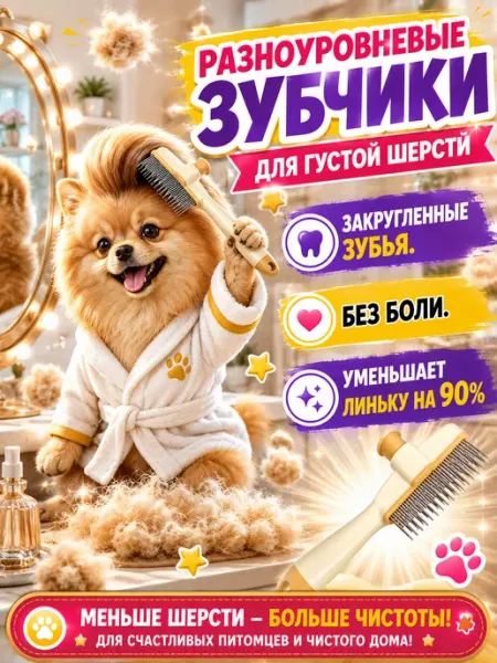Расческа для собак короткошерстных джек рассел