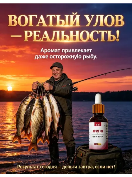 Высококонцентрированный аттрактант для рыбалки 30мл