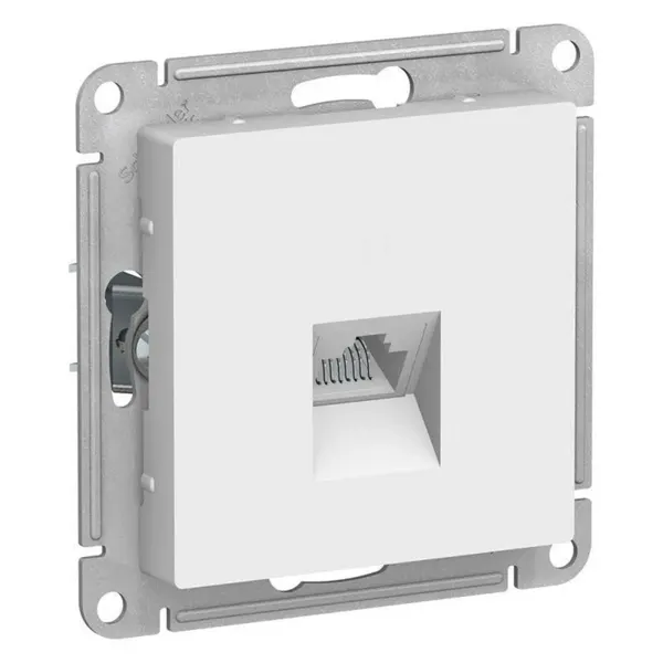 Розетка компьютерная 1-м AtlasDesign RJ45 кат.5E механизм бел. SchE ATN000183