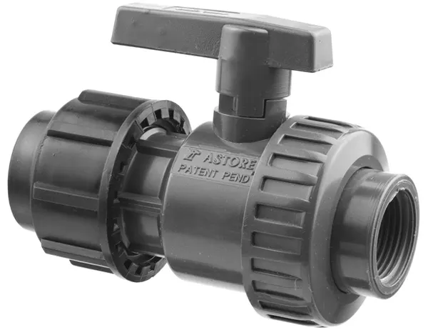Шаровый кран ПНД 25x3/4 компрессионный муфта-внутренняя резьба Astore