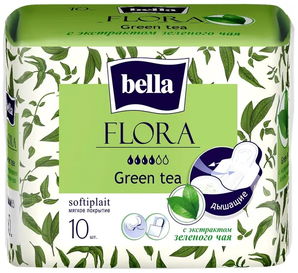 Прокладки гигиенические BELLA 10шт Flora Green tea