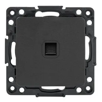 EKF PROxima Стокгольм Черный Розетка RJ-45
