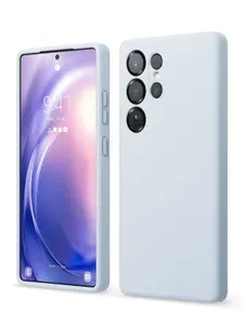 Чехол Elago на Samsung Galaxy S25 Ultra силиконовый с покрытием Soft-touch, с защитой камеры Soft silicone, голубой