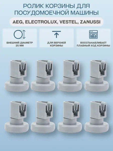 Electrolux Ролики для верхней корзины посудомоечной машины
