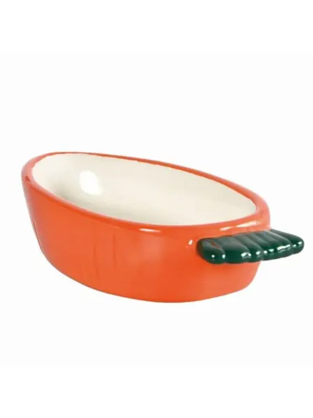HomePet Миска для мелких грызунов керамическая морковка, 85 мл
