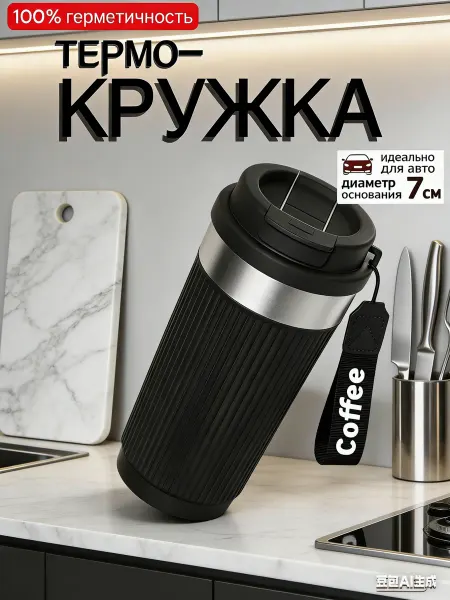 Joylux Термокружка 550мл автомобильная, термос для кофе и чая