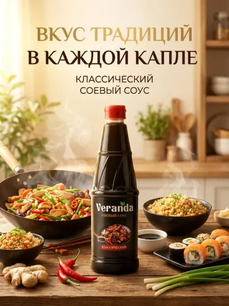 VERANDA Соевый соус 190 мл Kлассический