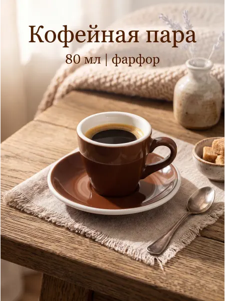 Magistro Кружка для чая и кофе подарочная 80 мл, с блюдцем