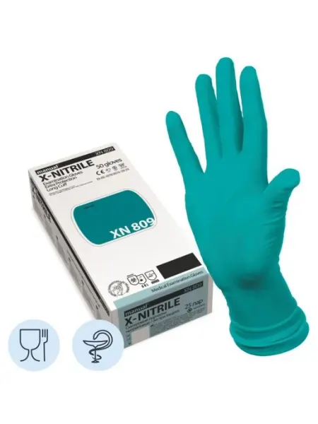 Перчатки медицинские Смотровые, латекс, зеленый, XN 809 Manual