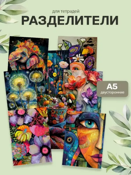 Разделители pinterest для тетради А5, минимализм ТипоБереста