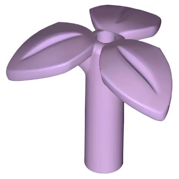 Деталь LEGO Стебель растения Lego 37695 Plant Stem with Bar, 3 Leaves, and Small Pin Hole U Lavender