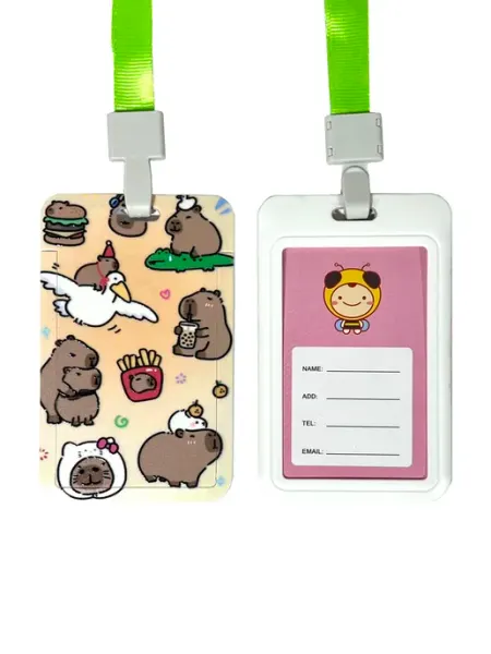 Бейдж для пропуска с капибарой ПишиShop