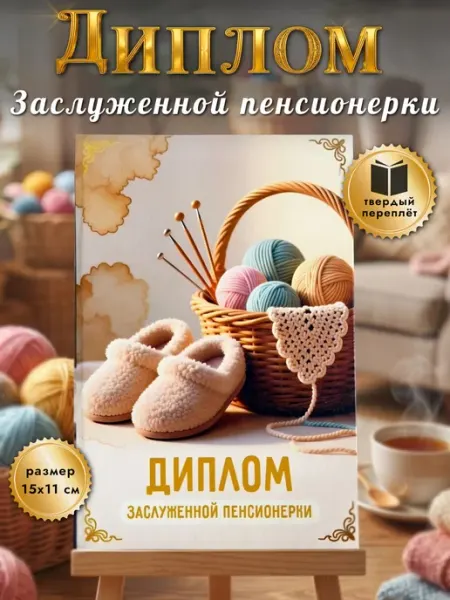 Диплом похвальный подарочный Заслуженной пенсионерки