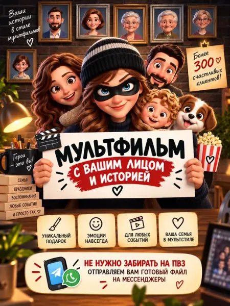 Сертификат на создание мультфильма на заказ