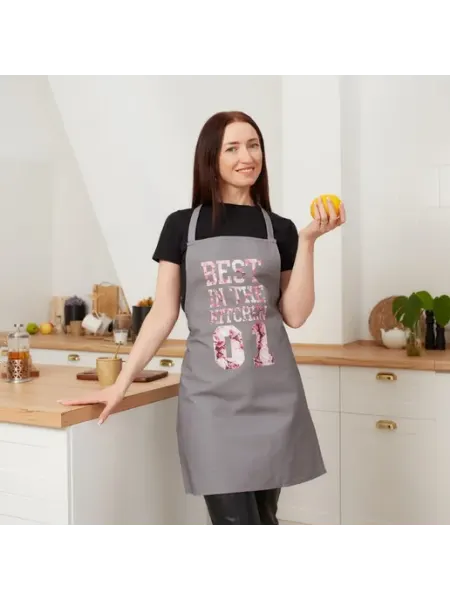 Фартук кухонный Best in the kitchen, 60×70 см, 100% хлопок Этель