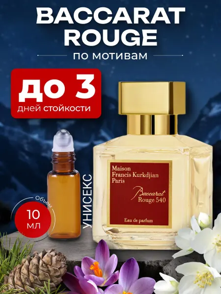 Парфюм по мотивам Baccarat Rouge 540 унисекс 10 мл