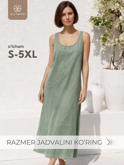 Сарафан женский летний, лен — EllyFashion
