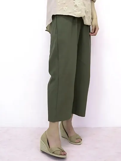 Женские брюки летние, укороченные, лен — EllyFashion