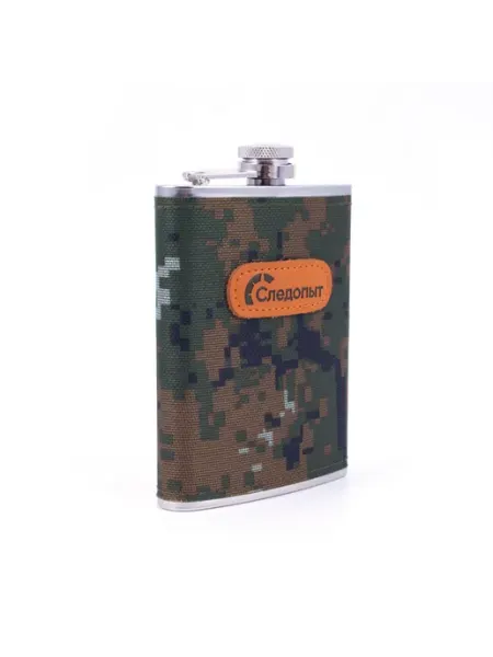 СЛЕДОПЫТ Фляжка, в оплетке из oxford camo pixel, 240 мл