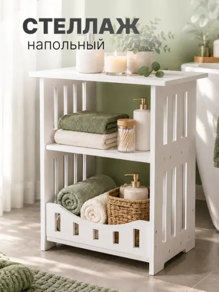Стеллаж шкаф напольный в ванную