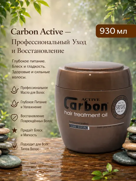 Бальзам для волос Active Carbon, углеродный, активный, 930мл