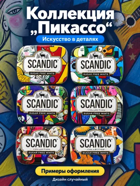 Скандик с барбарисом Ван Гог коллекция 4 штуки SCANDIC