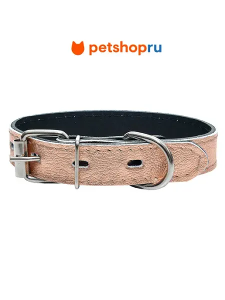 Ошейник кожаный "ROSE GOLD" розовый, 17-27см Yami-Yami