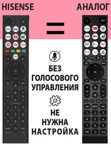 Замена пульта EN2A38 (ERF2P36H) для телевизоров HISENSE. БЕЗ ГОЛОСОВОГО ПОМОЩНИКА.