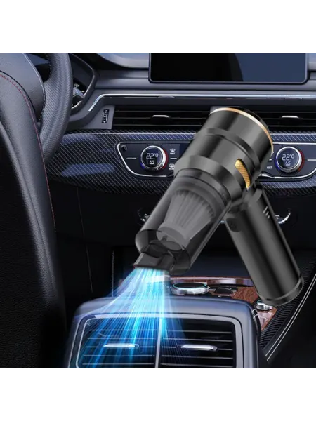 Авто пылесос для машины с ротором 16000PA, портативный (Blac