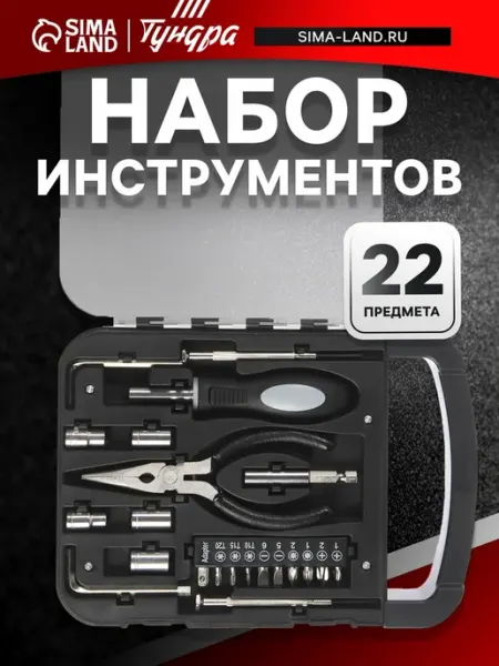 Набор инструментов в кейсе 22 предмета Tundra