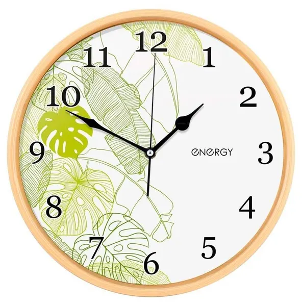 Часы настенные Energy EC-108, 32*4,5см (круглые) плавный ход, пластик, АА*1шт нет в компл 9481